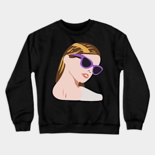 Girl with sunglasses Crewneck Sweatshirt